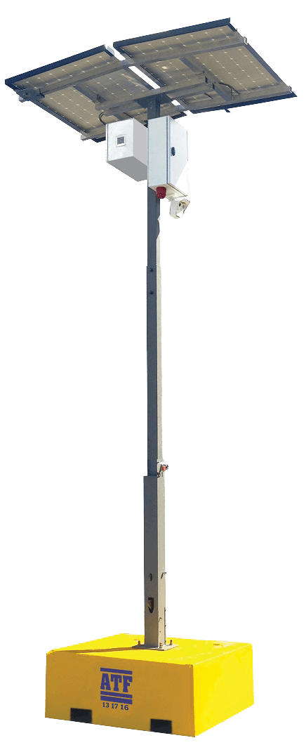 Construction Site Security Camera. Solar Camera for your site office to protect from theft and vandalism. Hire With ATF Vision